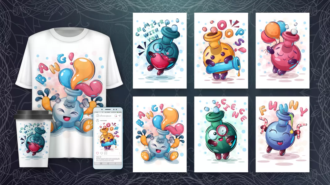 وکتور کلکسیون طراحی کارتونی شماره سه