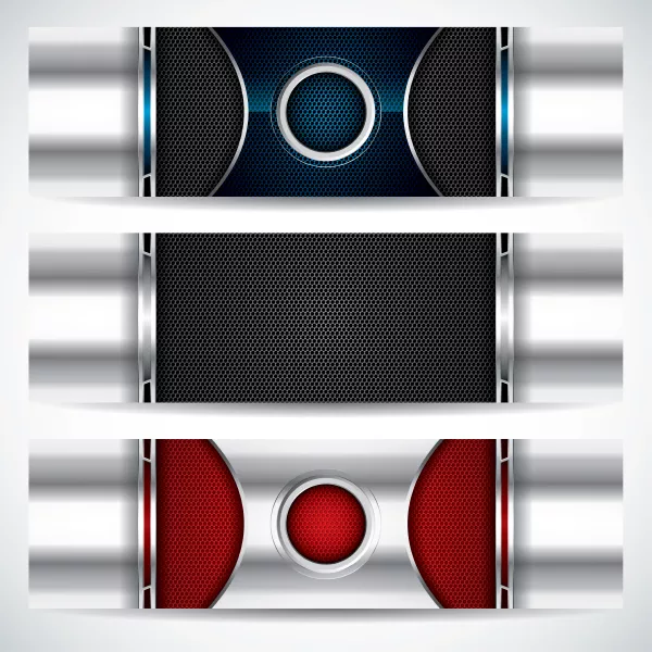 وکتور بنر و هدر وب سایت کربن فلزی