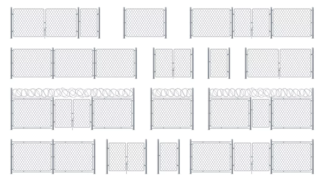 وکتور واقع بینانه فنس های فلزی