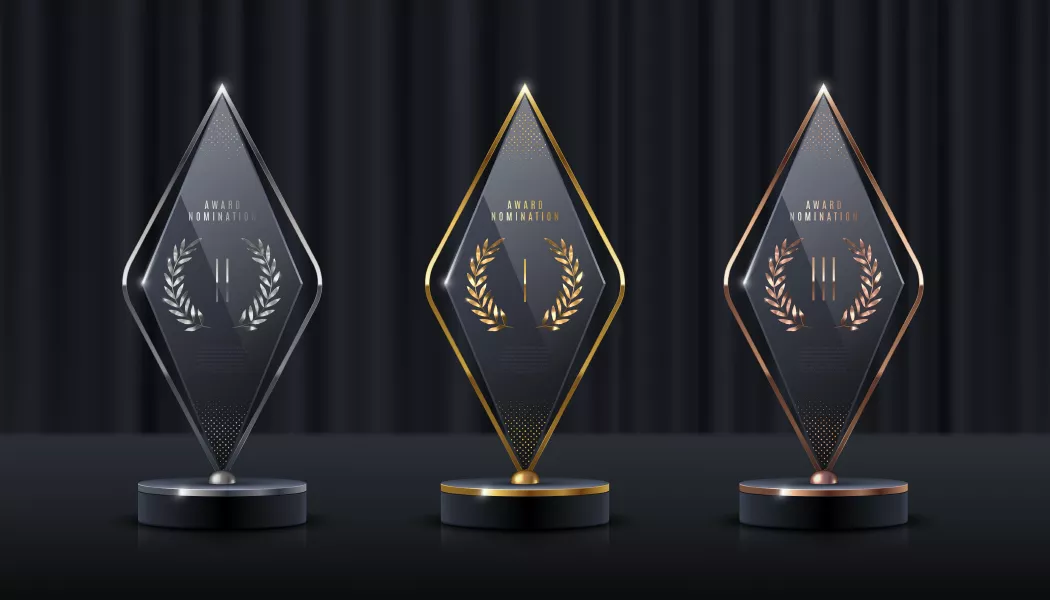 وکتور جایزه و تقدیر شیشه ای شماره پنج