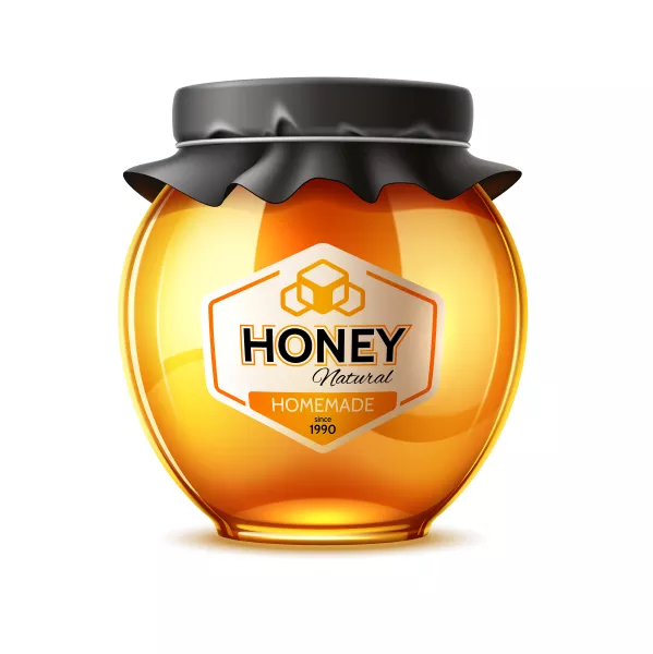 وکتور ظرف شیشه ای عسل