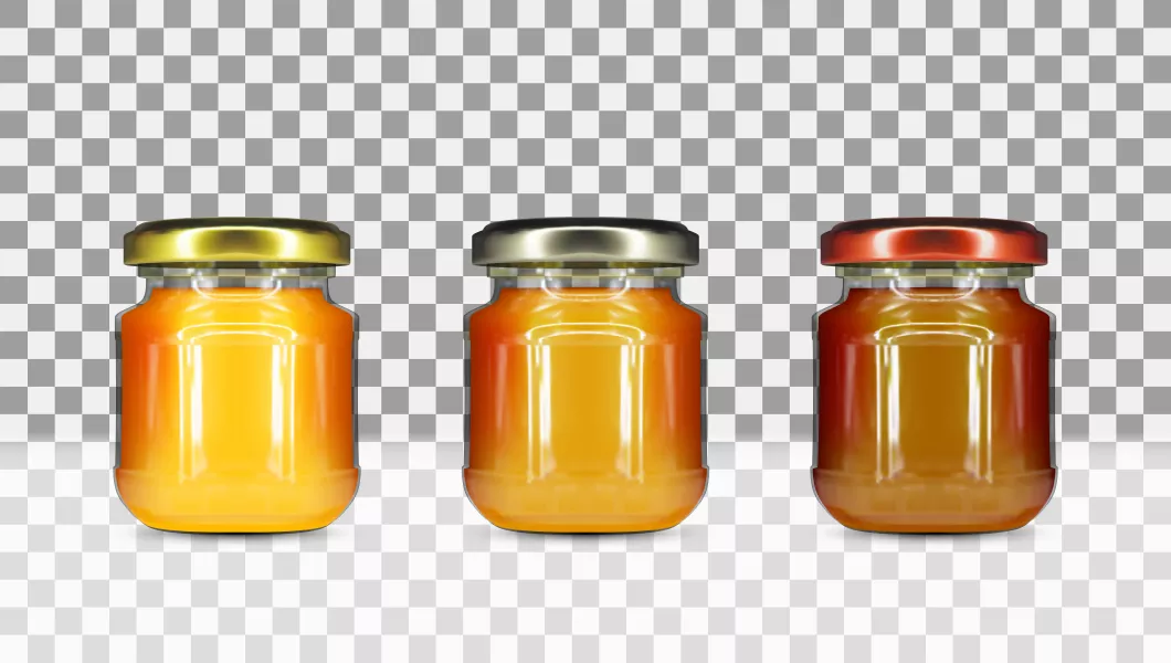 وکتور ظرف شیشه ای عسل شماره دو