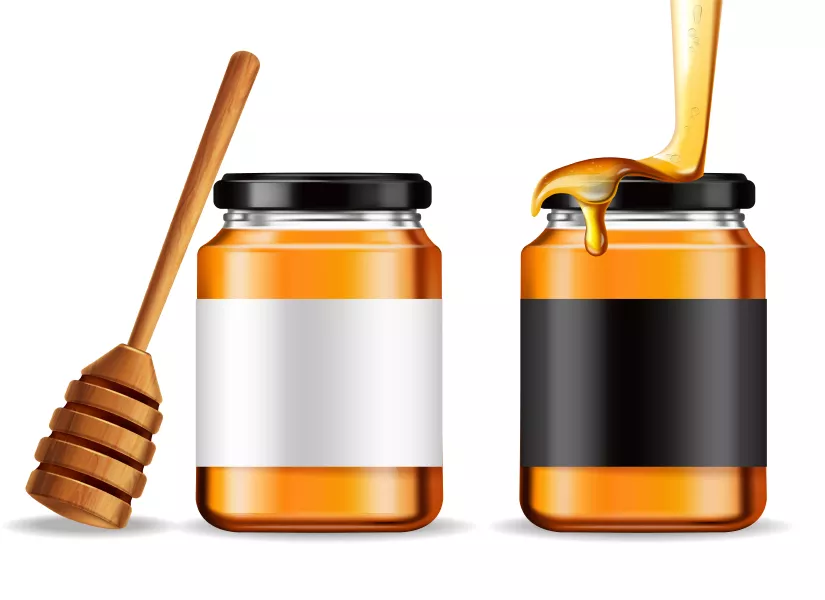 وکتور واقع بینانه شیشه عسل