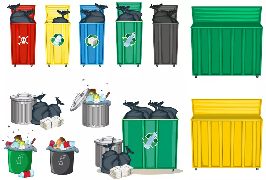 وکتور سطل بازیافت شماره یک