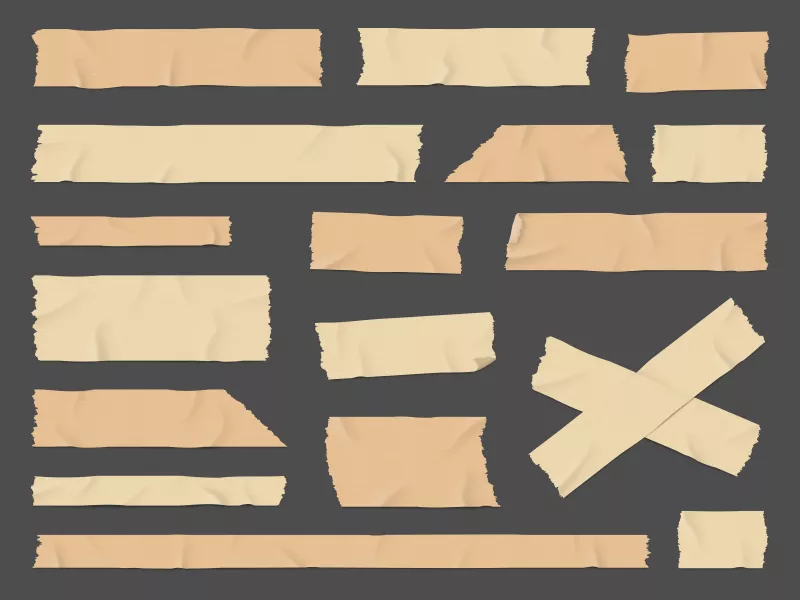 وکتور چسب های نواری شماره سه