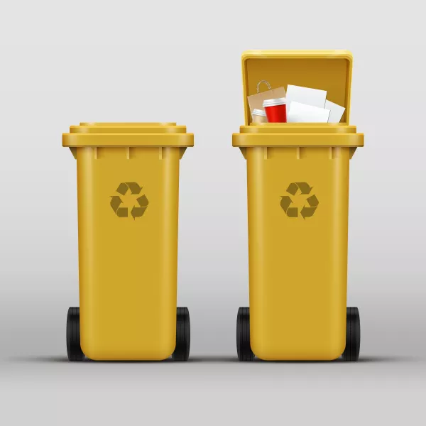 وکتور سطل بازیافت شماره دو