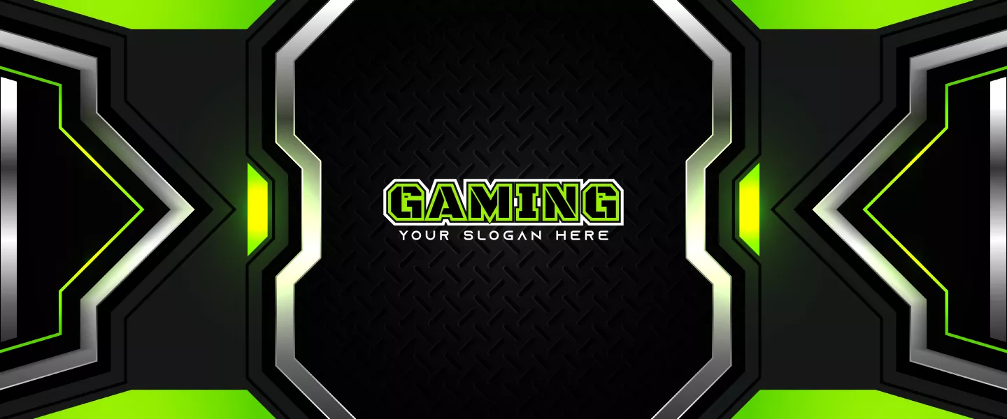 وکتور پس زمینه مدرن گیمینگ سبز رنگ