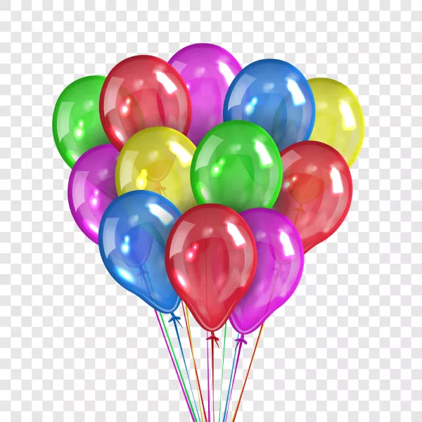 وکتور بادکنک های رنگارنگ براق