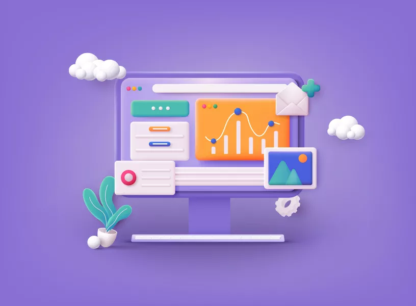 وکتور سه بعدی نمایشگر