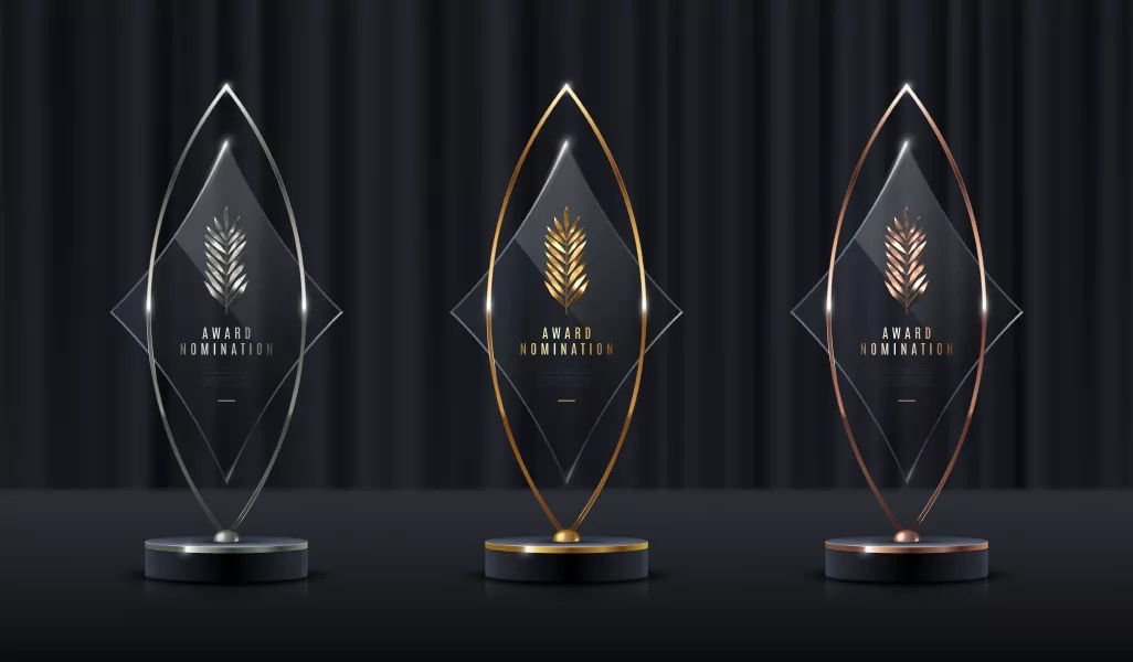 وکتور جایزه های شیشه ای شماره هشت