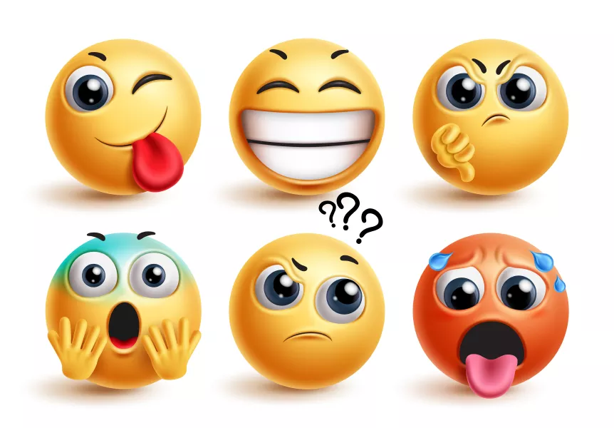 وکتور ایموجی های کارتونی شماره یک