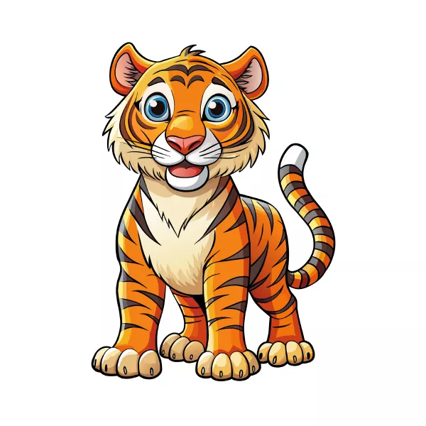 وکتور نقاشی کارتونی ببر