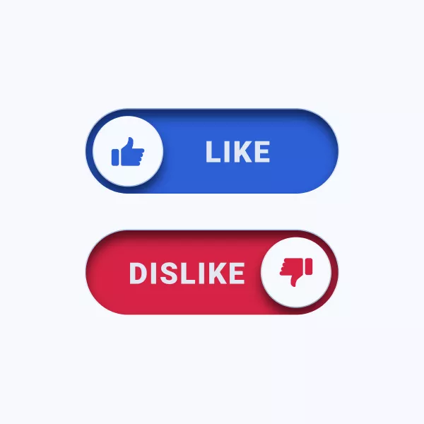 وکتور دکمه سوئیچ لایک شماره دو