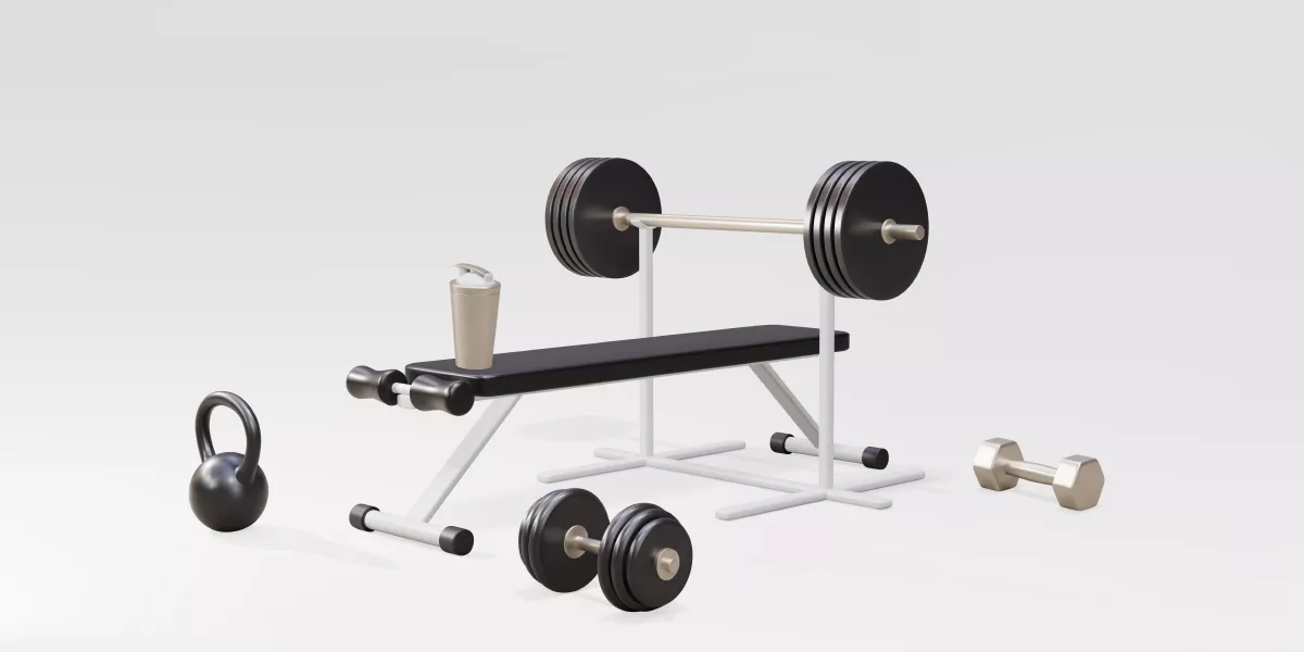 وکتور سه بعدی بدنسازی و پرورش اندام