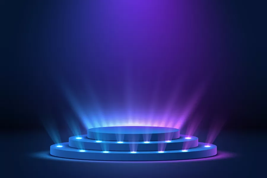 وکتور استیج و سکو و نور پردازی بنفش