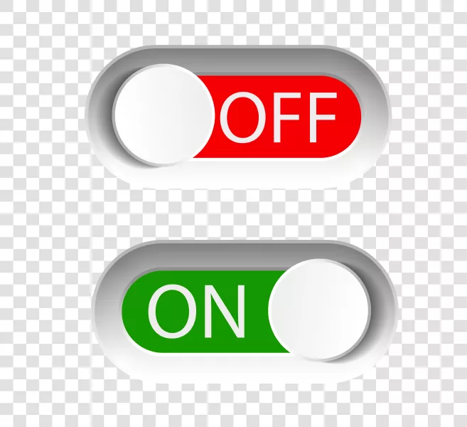 وکتور دکمه سوئیچ و خروج سفید رنگ