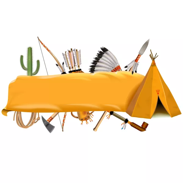 وکتور بنر طرح سرخ پوستی