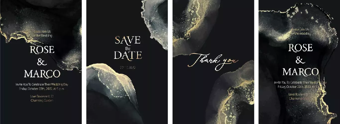 وکتور ست قالب لوکس سیاه رنگ