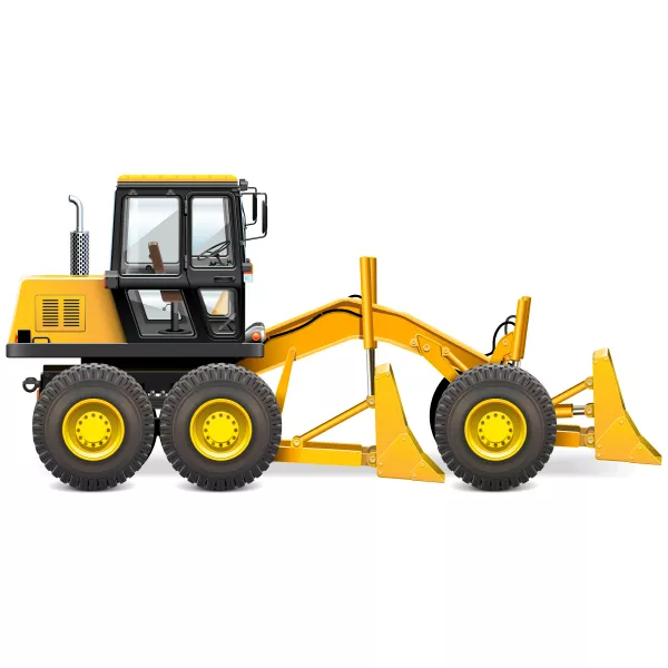 وکتور تراکتور زرد رنگ