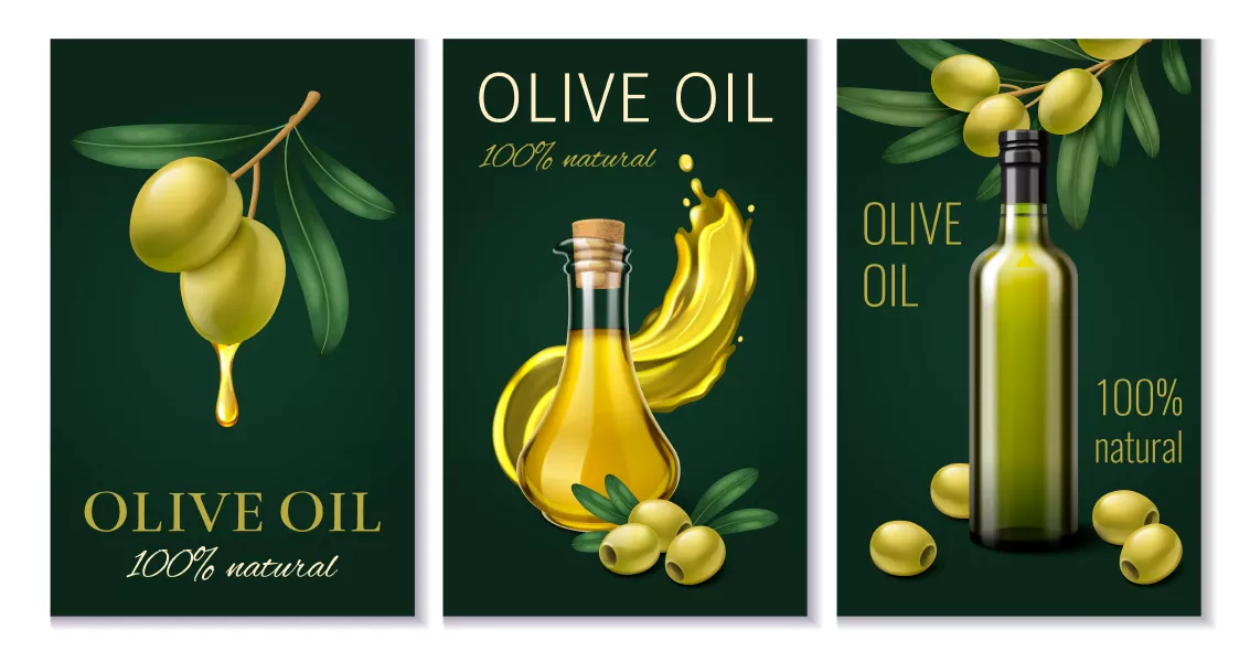 وکتور قالب آماده تبلیغاتی روغن زیتون شماره دو