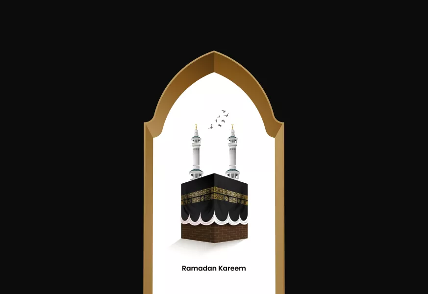 وکتور بکگراند اسلامی کعبه