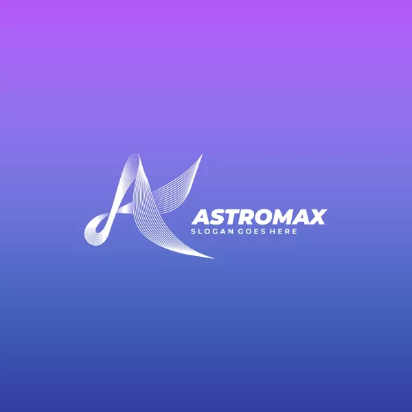 وکتور لوگو سه بعدی مفهومی حرف انگلیسی A