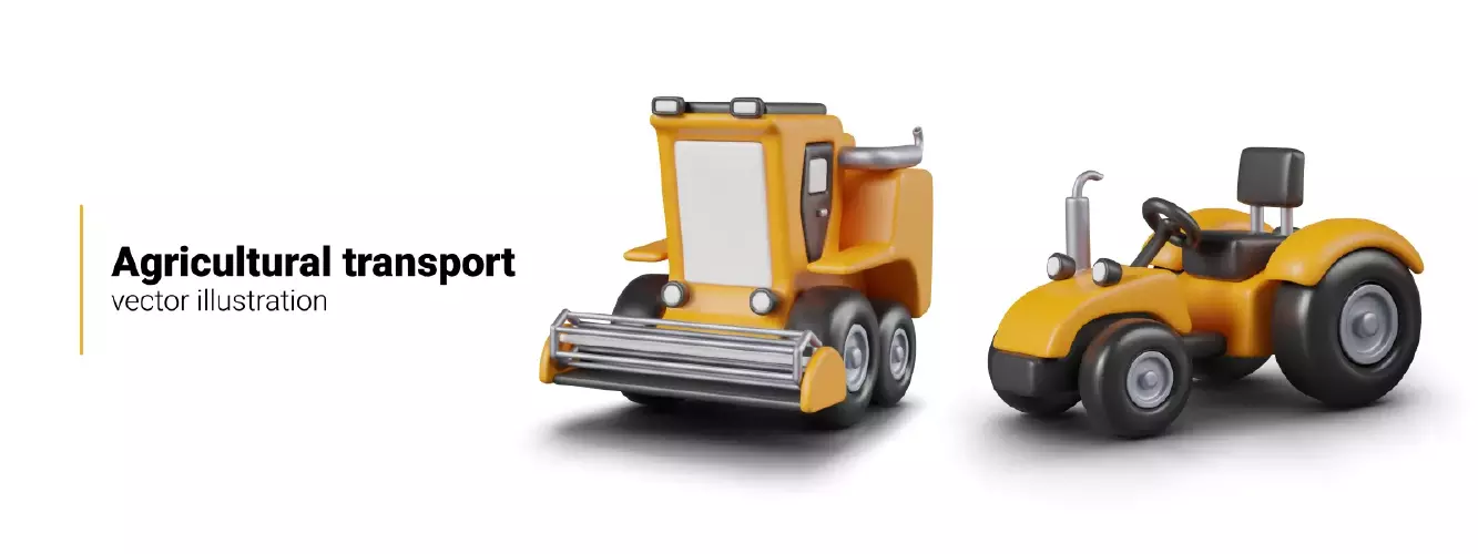 وکتور سه بعدی لیفتراک و حمل و نقل صنعتی