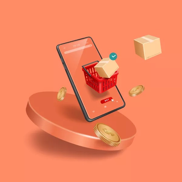 وکتور تجاری فروشگاه اینترنتی و خرید آنلاین