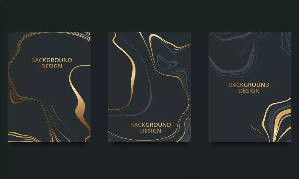 وکتور قالب آماده کاور لوکس تیره