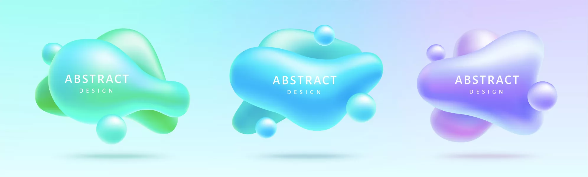 وکتور ست المان طراحی رنگارنگ سه بعدی