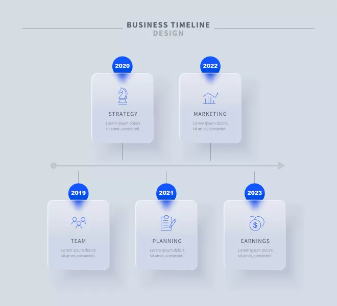 وکتور اینفوگرافیک شیشه ای شماره پنج