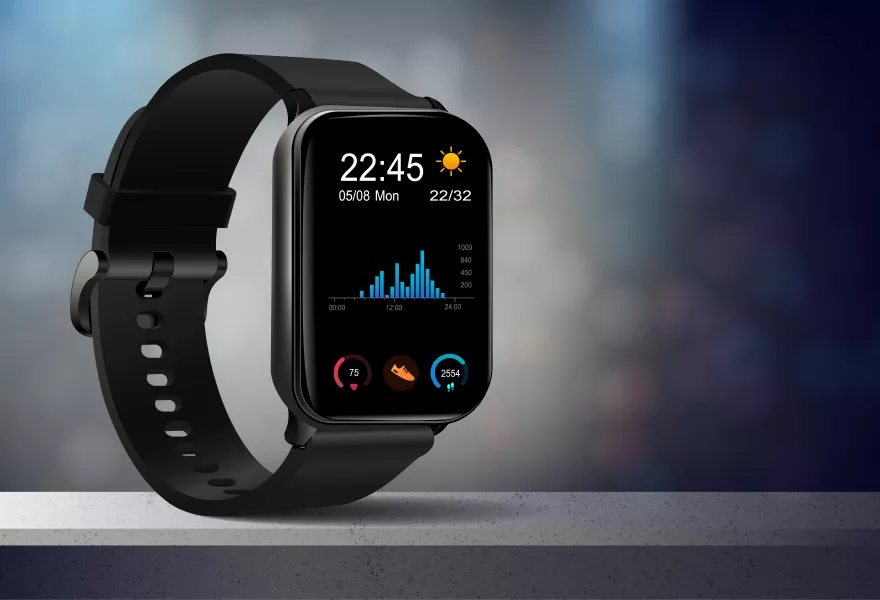 وکتور ساعت مچی هوشمند واقع بینانه