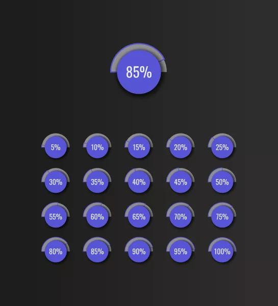 وکتور المان طراحی بارگذاری بنفش دایره ای