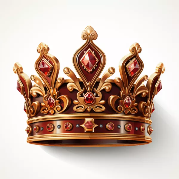 وکتور تاج سه بعدی طلا