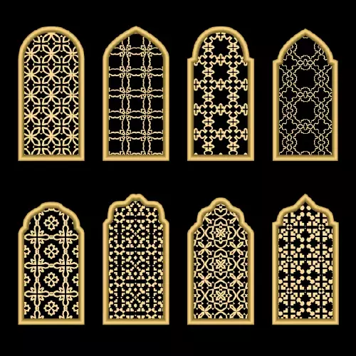 وکتور طراحی سبک اسلامی و سنتی طلایی شماره دو