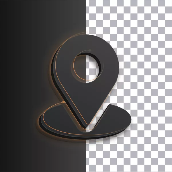 وکتور آیکون سه بعدی لوکیشن