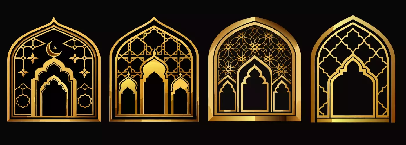 وکتور طراحی های اسلامی طلایی