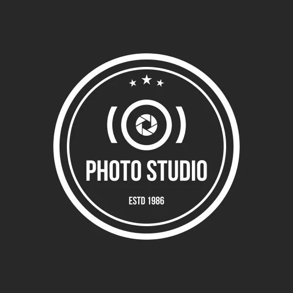 وکتور لوگو سیاه و سفید عکاسی و دوربین