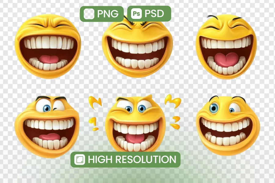 دانلود موکاپ سه بعدی کارتونی ایموجی