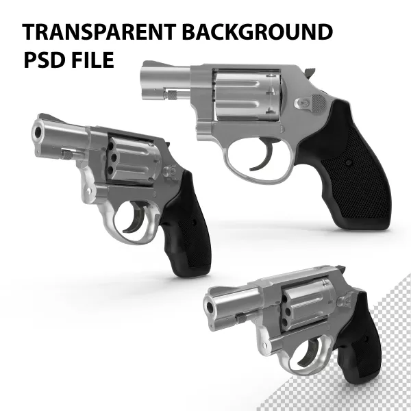 موکاپ اسلحه هفت تیر شماره پنج