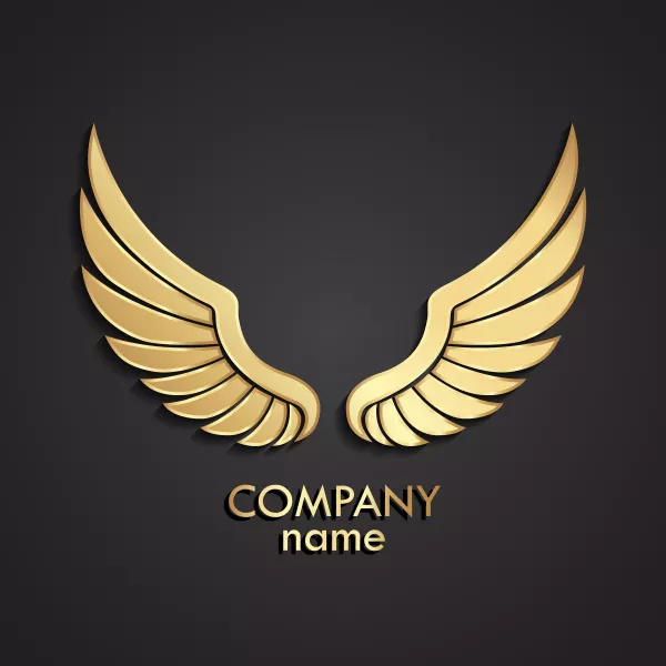 وکتور لوگو لوکس طلایی بال