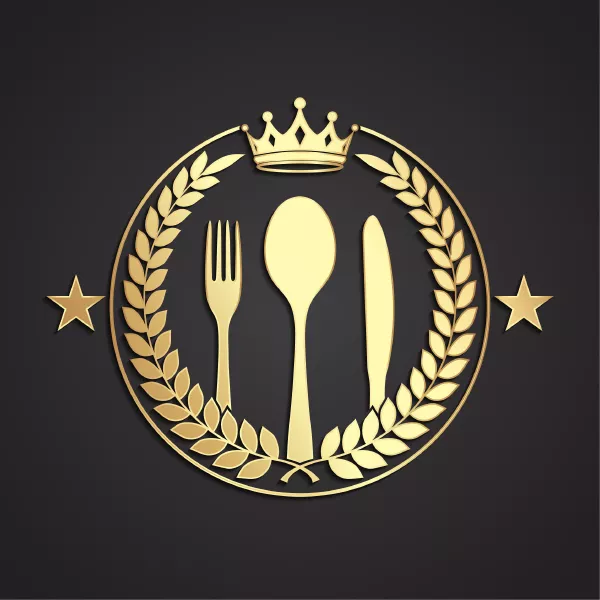 وکتور لوگو طلایی رستوران