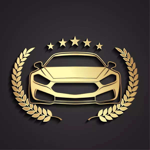 وکتور لوگو طلایی لوکس خودرو