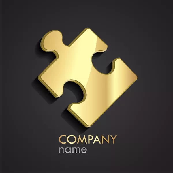 وکتور لوگو طلایی پازل