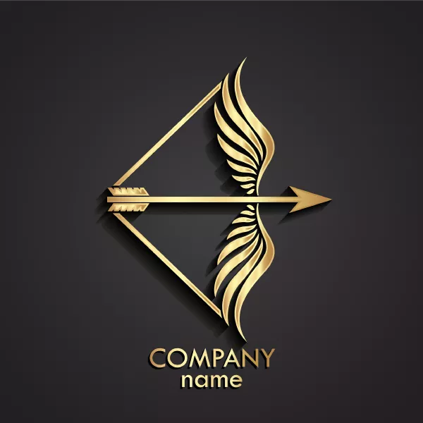 وکتور لوگو طلایی تیر و کمان