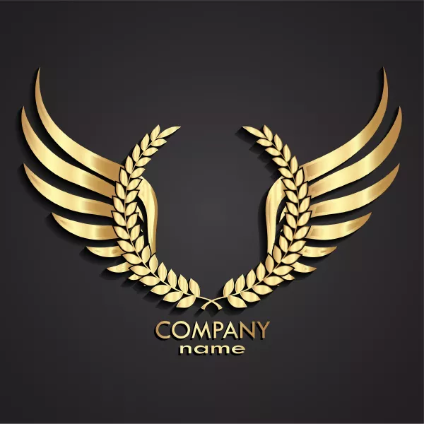 وکتور لوگو طلایی لوکس بال