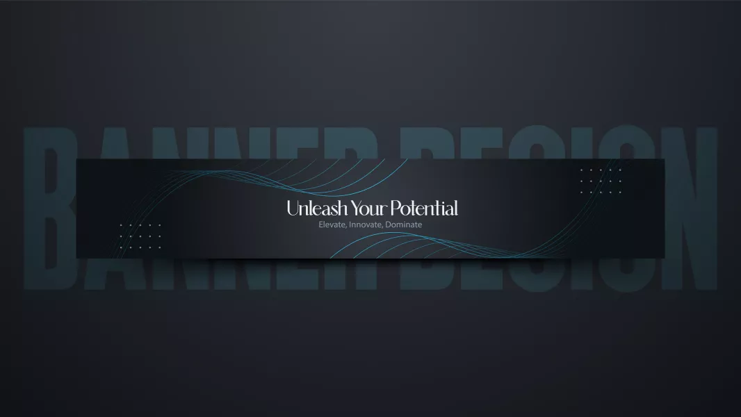 وکتور بنر مدرن سیاه رنگ وب سایت