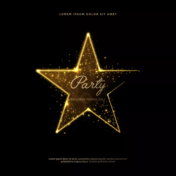 وکتور پس زمینه ستاره طلایی درخشان