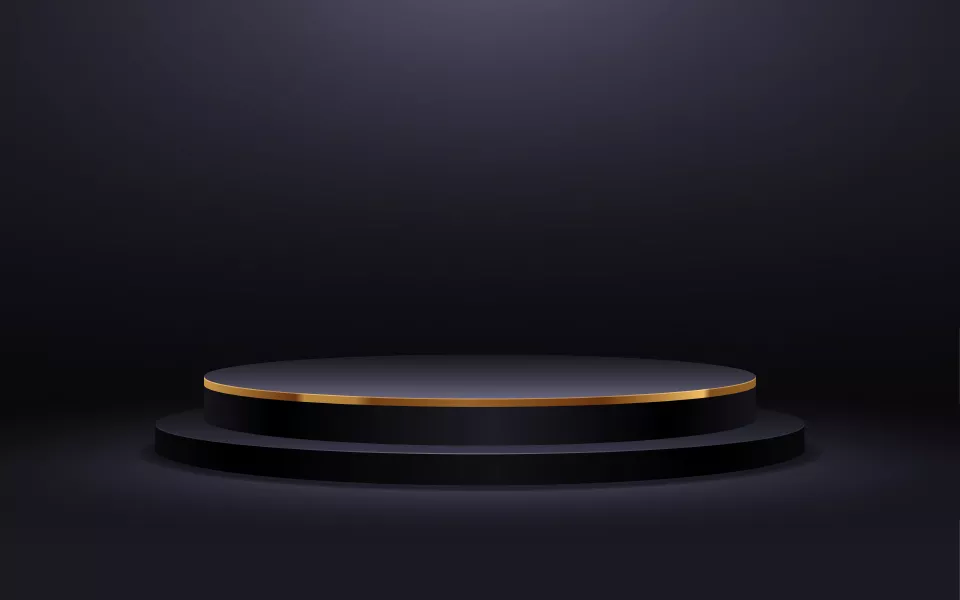 وکتور استیج سه بعدی سیاه رنگ