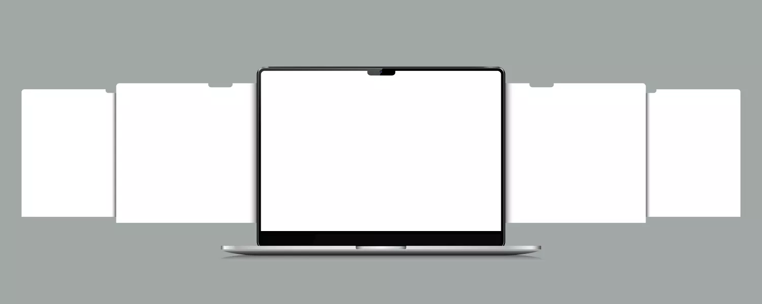 وکتور مانیتور و صفحه نمایشگر سفید